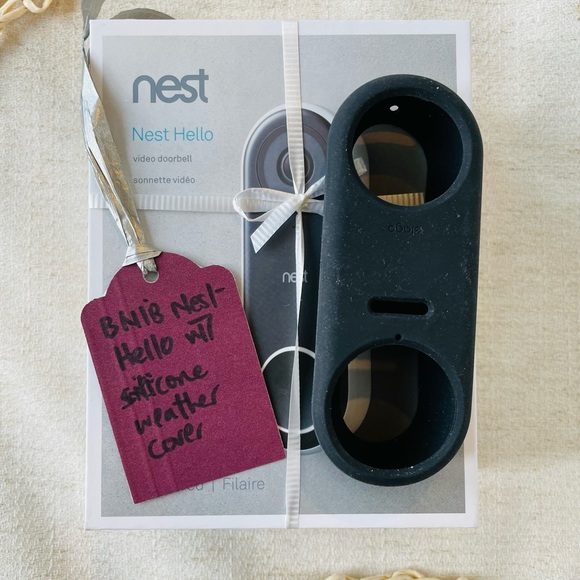 BNIB Nest Hello Video Doorbell (Wired) Camera + Security + Silicone Cover (Snow) - Picture 15 of 16